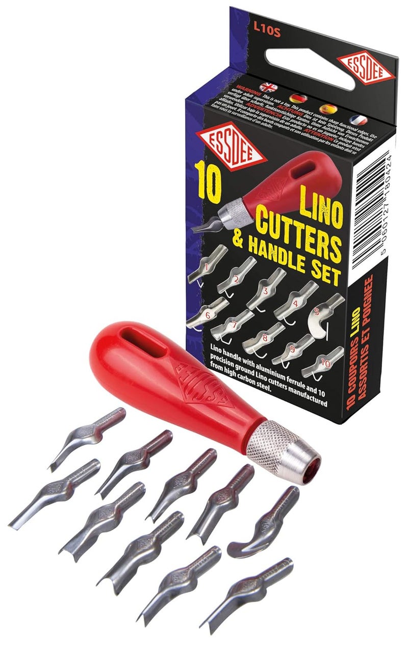 ESSDEE Lino Cutter Set, Plastic, Metal, Silver, 2.5 x 6.5 x 12.5 cm - Image 1