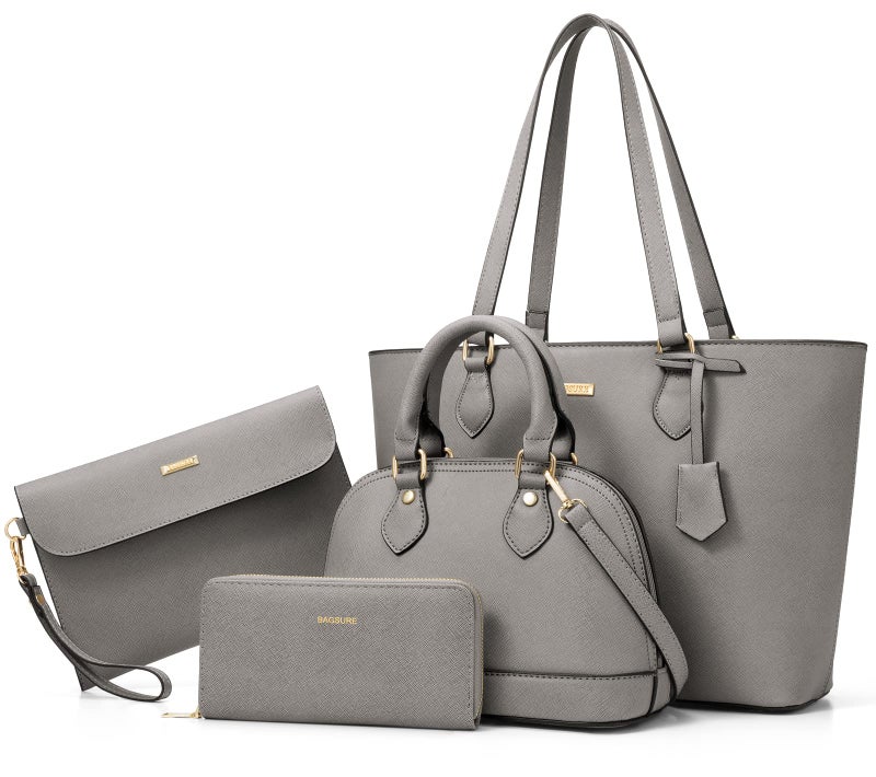 Bagsure 4PCS Women Fashion Handbags Purses Wallet Shoulder Bags Casual Tote Bag Crossbody Bags, Handbag Set Gift for Ladies Girls, Satchel Purse Set for Women - Image 1