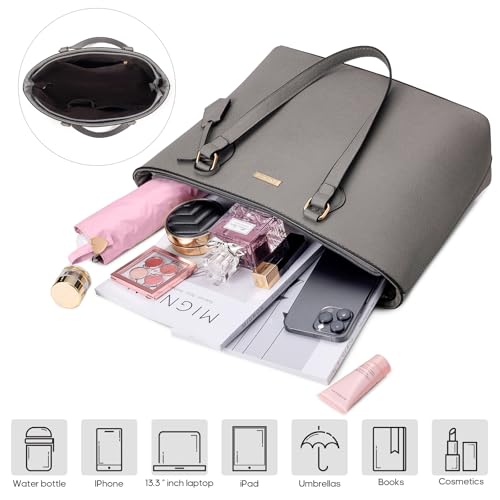 Bagsure 4PCS Women Fashion Handbags Purses Wallet Shoulder Bags Casual Tote Bag Crossbody Bags, Handbag Set Gift for Ladies Girls, Satchel Purse Set for Women - Image 3