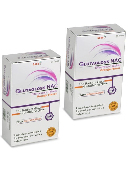 best japanese glutathione brand Seha Glutagloss NAC Orange Flavour, 30 Effervescent Tablets – Japanese L- Glutathione, Vitamin C & NAC for Skin Brightening & Antioxidant Support |  Best Price Qatar