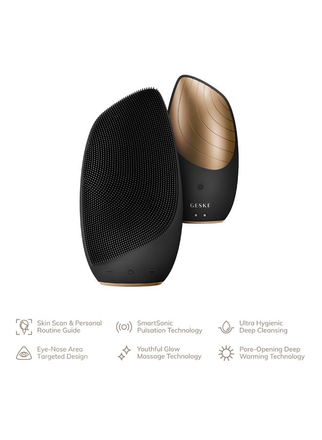 جيسكي فرشاة سونيك ثيرمو للوجه من سمارت أب جايدد  في  لتنظيف البشرة مع وظيفة حرارية ومدلك كهربائي - رمادي - Image 2