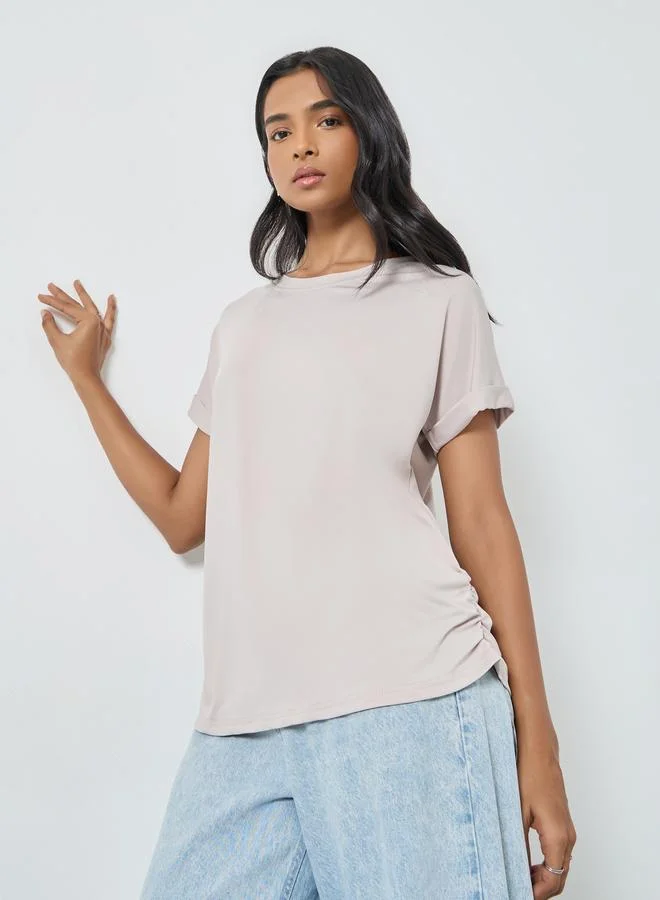 Take Two Take Two Solid Short Sleeves Regular Fit T-Shirt