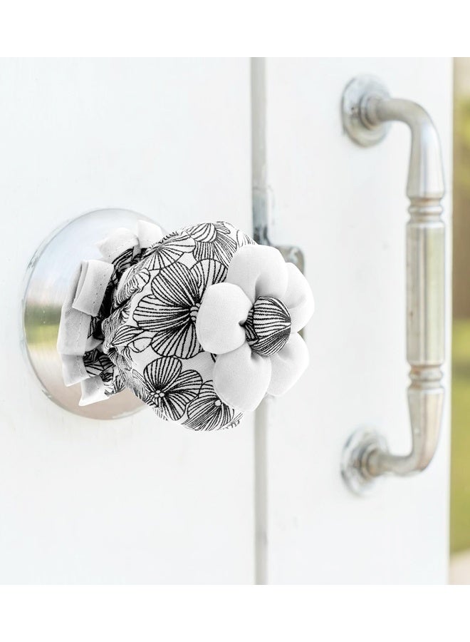 2PCS Floral Cotton Door Knob Covers Reusable Handle Protector Decor - Image 4