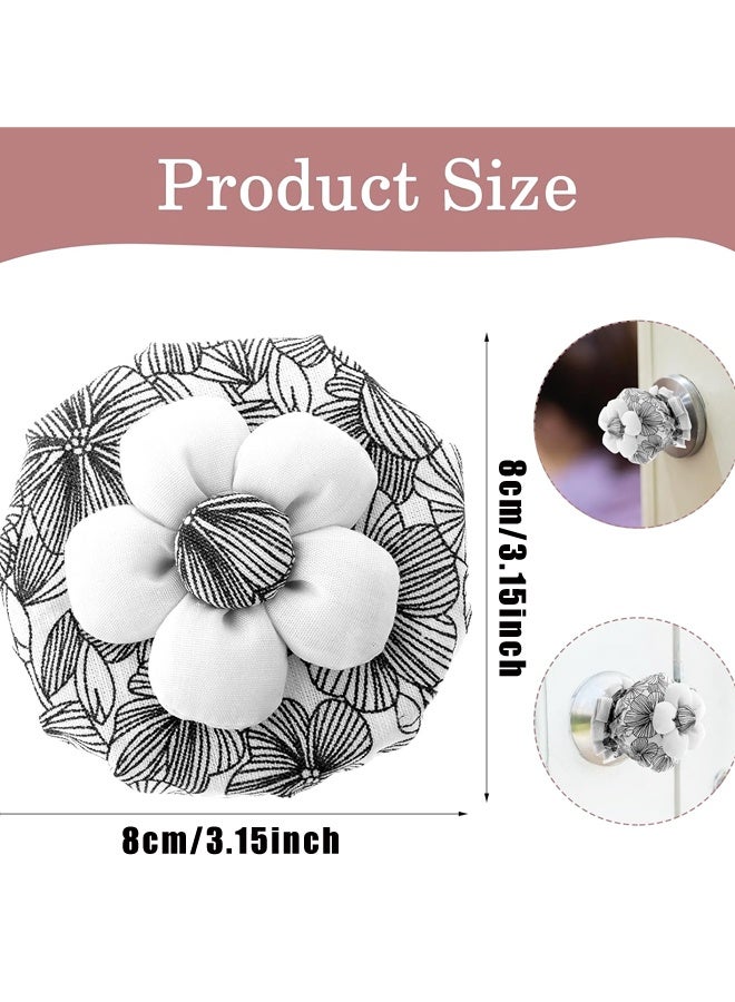 2PCS Floral Cotton Door Knob Covers Reusable Handle Protector Decor - Image 2