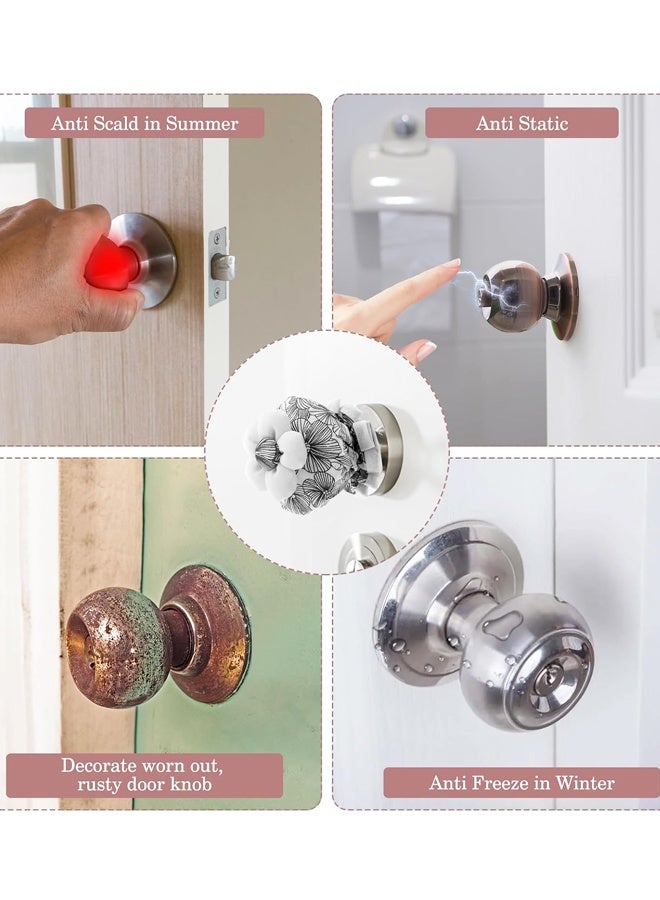 2PCS Floral Cotton Door Knob Covers Reusable Handle Protector Decor - Image 5