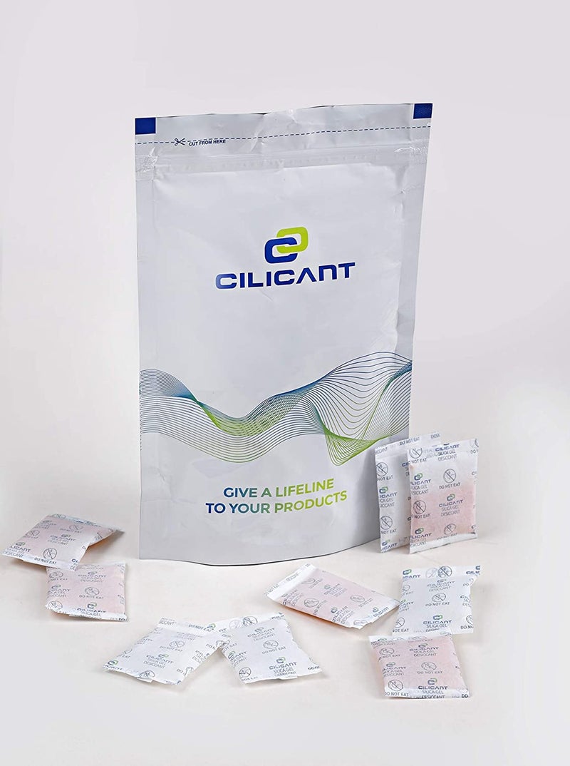 CILICAnT Silica Gel 5 Gram 30 Pcs - Silica Gel White 20 Pcs & Silica Gel Orange 10 Pcs - Desiccant Combo pack - Image 1