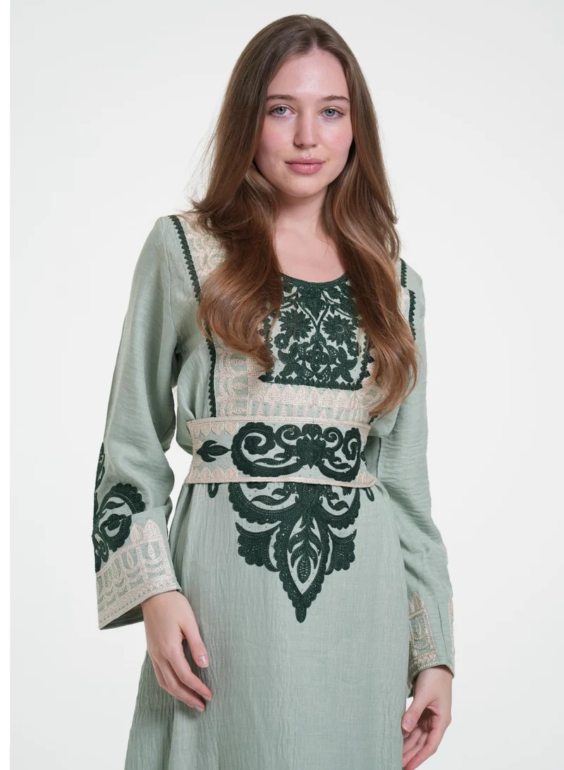 AL BENT AL SHARQIEH printed jalabiya dress