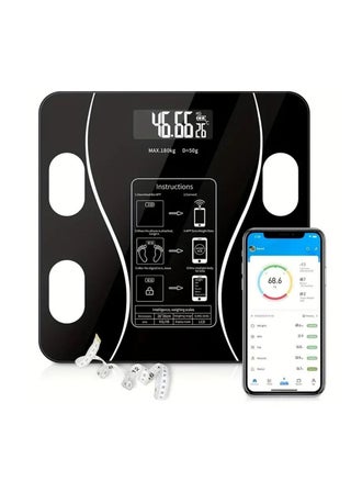 Body Fat Scale BT BMI Body Scales Smart Wireless Digital Weight Scale Body Composition Analyzer Weighing Scale (Balck) - pzsku/Z63CA1A9FD07F45E67CD1Z/45/_/1694599944/61265386-852a-435c-8197-a590eb3bec52