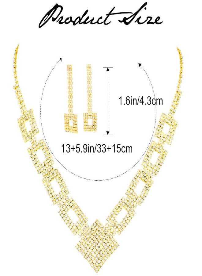 TWINKLEDE Gold Jewelry Set Elegant Earrings and Necklaces for Women - Image 3