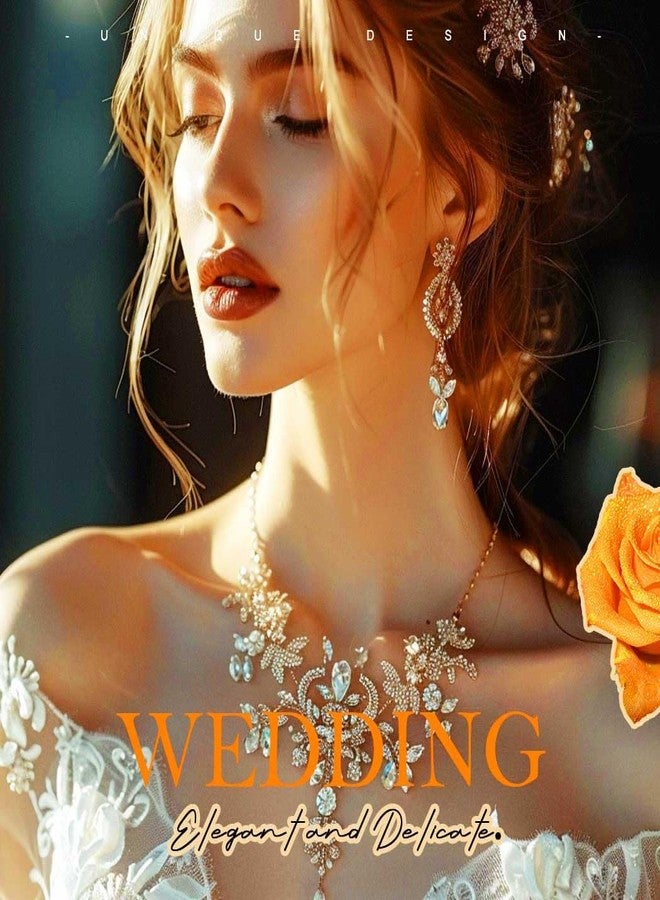 TWINKLEDE Gold Jewelry Set Elegant Earrings and Necklaces for Women - Image 5