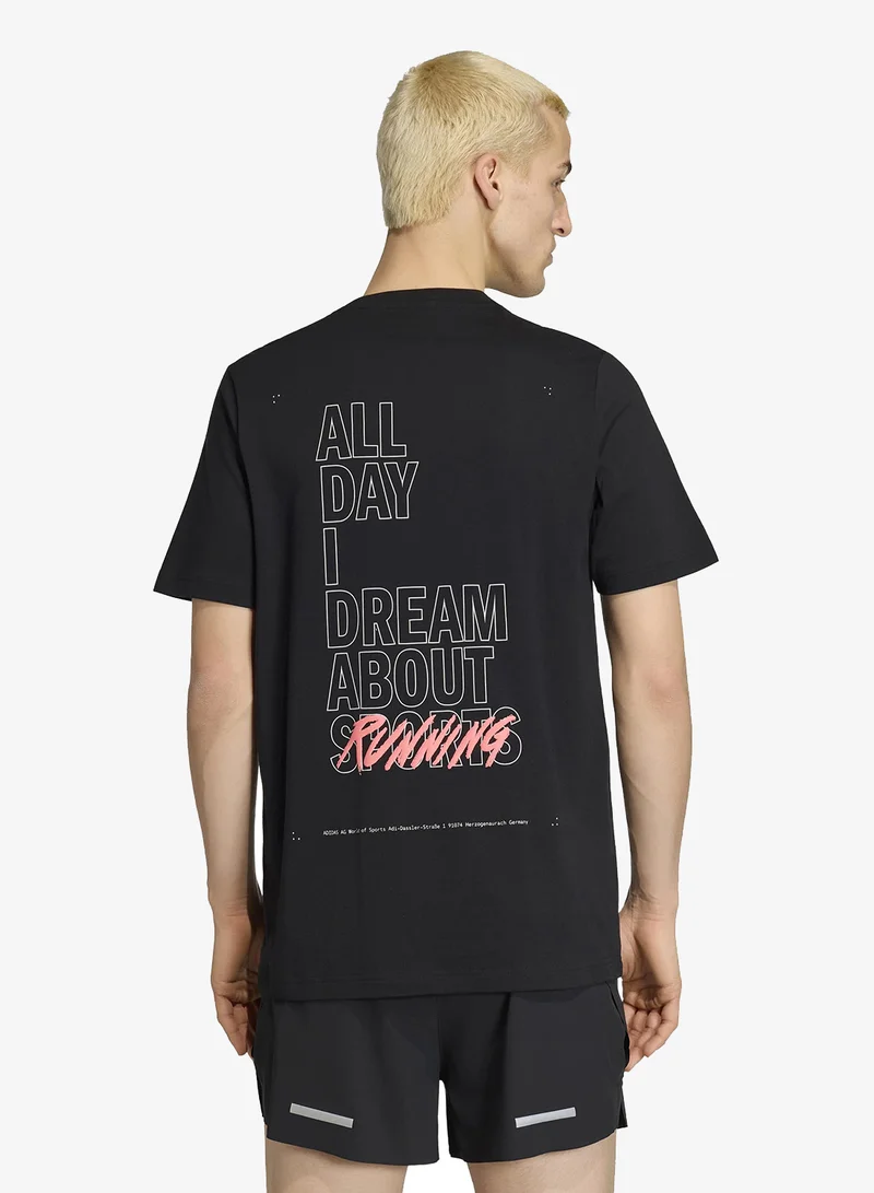 Adidas Running Slogan Graphic T-Shirt