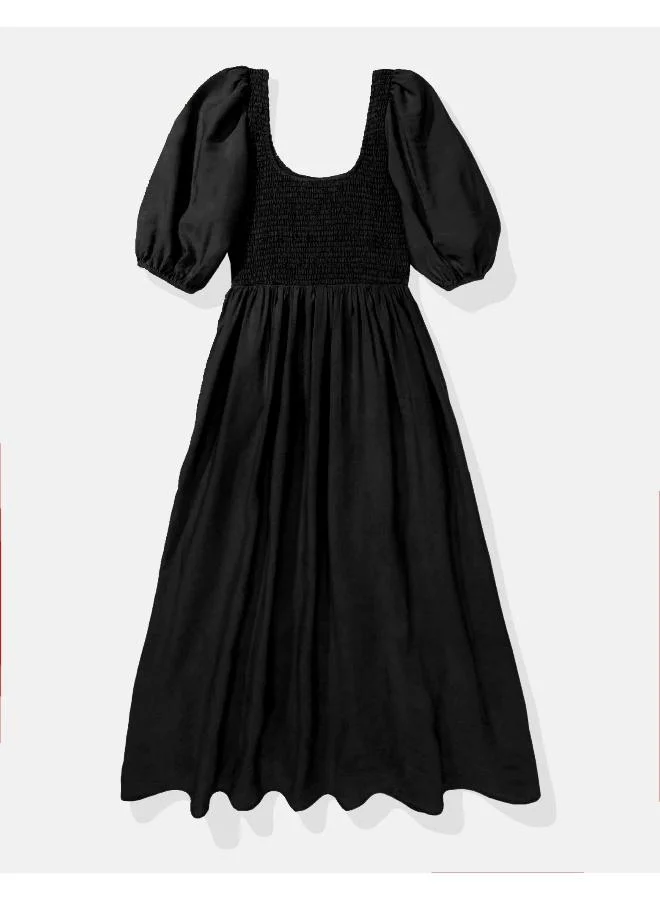 American Eagle Smocked Bodice Midi Dress