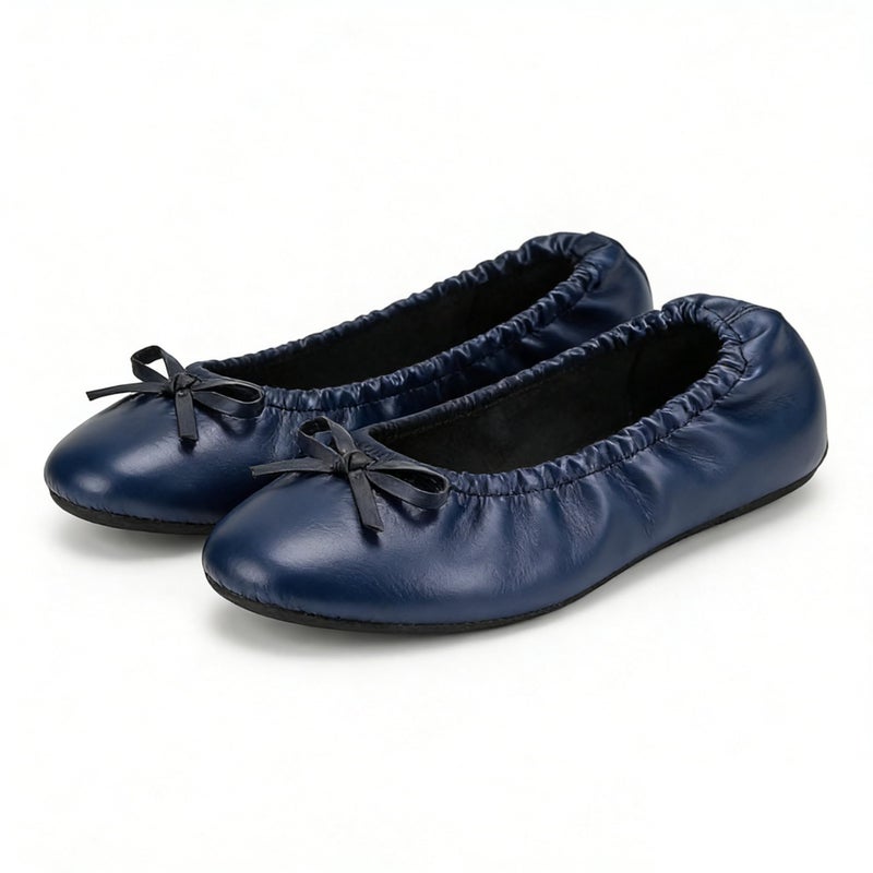 Rolly Flats Women's Foldable Ballet Flats â€“ Portable Flat Shoes for Travel and Wedding that Fit in Your Purse (M, Navy Blue) - Image 5