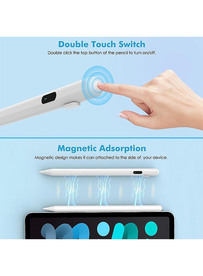 Blue zoo Stylus Pen for Touch Screen, LED Power Display Fast Charge Pen with 3 Replaceable Pen Tip, Universal Stylus Pen Compatible with iPad/iPhone/Samsung and Other iOS/Android Smartphone and Tablet Devices (White) - Image 5