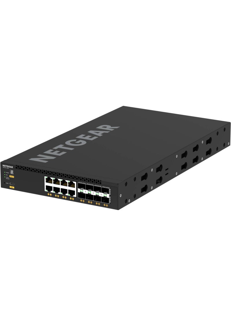 نت جير 8x 10G/Multi-Gig and 8x SFP+ (XSM4316) Managed Switch, Up to 12 kb Jumbo Frame Support, 81.1 W / 254.65 Btu/hr Power Consumption, Black | XSM4316-100NES Black - Image 5