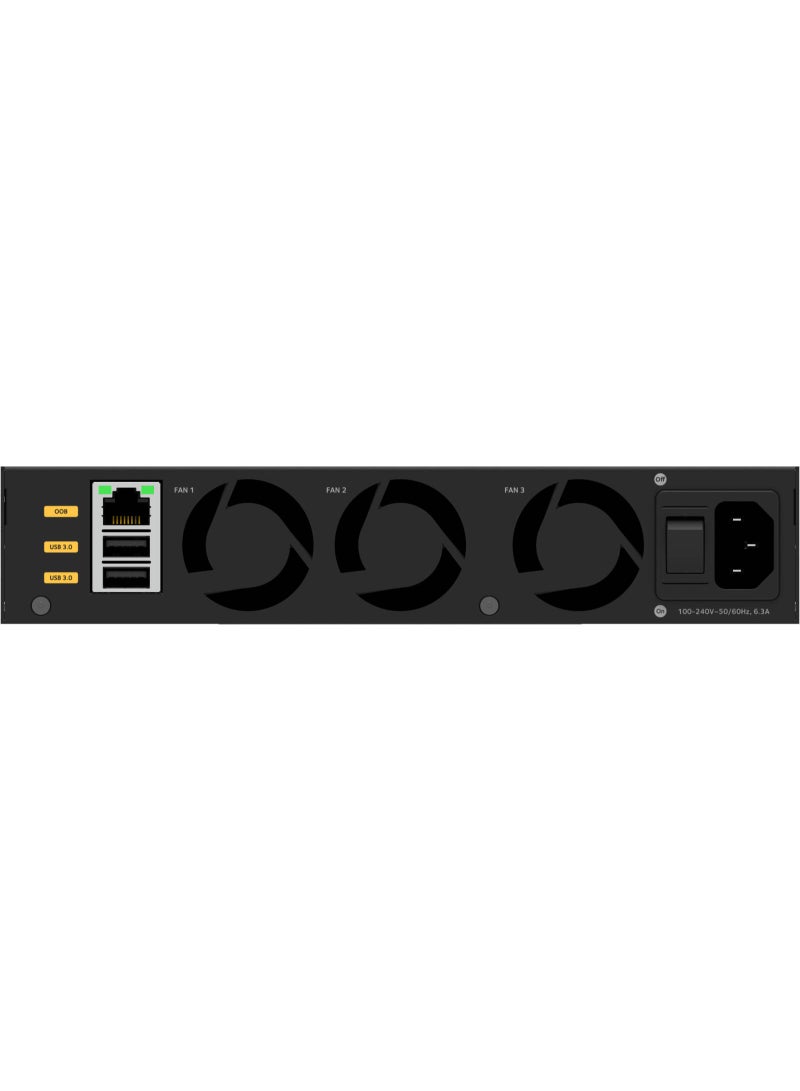 نت جير 8x 10G/Multi-Gig and 8x SFP+ (XSM4316) Managed Switch, Up to 12 kb Jumbo Frame Support, 81.1 W / 254.65 Btu/hr Power Consumption, Black | XSM4316-100NES Black - Image 1