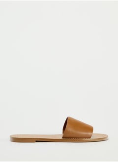 Zara Flat leather slider sandals  - Image 1
