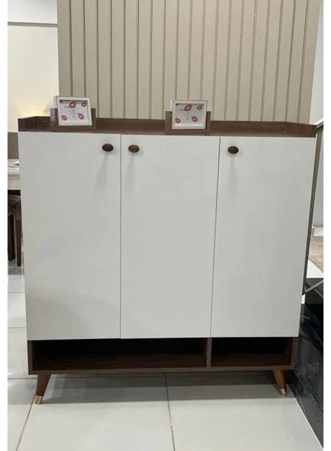 Zahra Furniture Fira Shoe Cabinet White Wood 92*37*104