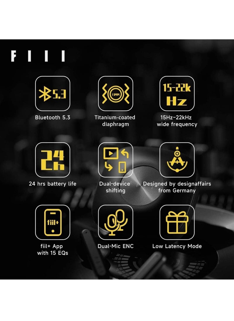 FIIL - FIIL CC Key True Wireless Ear Buds Dual Mic ENC Call Noise Cancelation Bluetooth 5.3 Dual Device Shifting Support Android App For Music And Gaming - Image 1