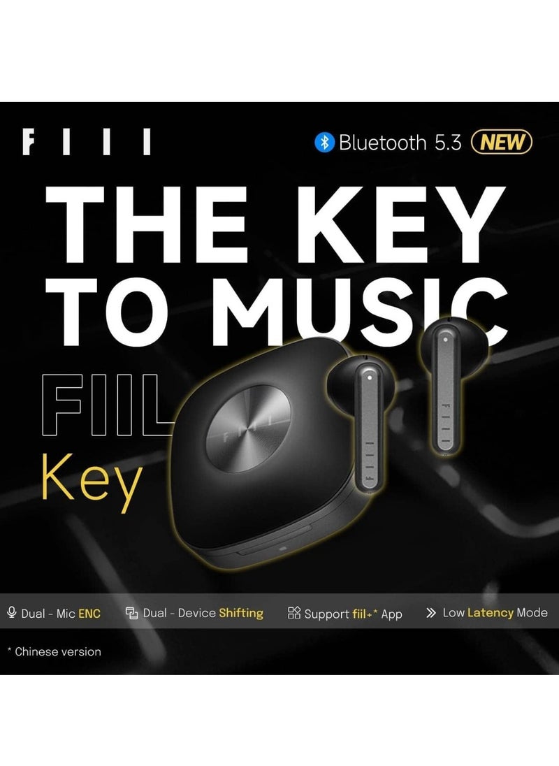 FIIL - FIIL CC Key True Wireless Ear Buds Dual Mic ENC Call Noise Cancelation Bluetooth 5.3 Dual Device Shifting Support Android App For Music And Gaming - Image 1