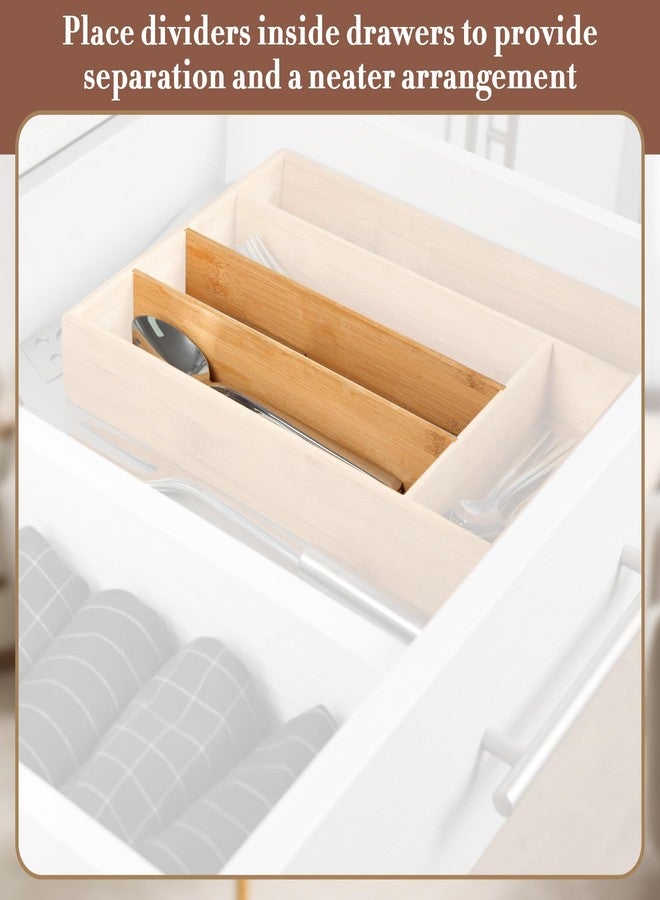 Leinuosen 2 Pack Maple Veneer Wood Drawer Divider Accessory 22 x 2.36 x 0.47 Inch Cuttable DIY Wood Divider for Drawer Organizers, Storing Cutlery, Knives and Tools - Image 4