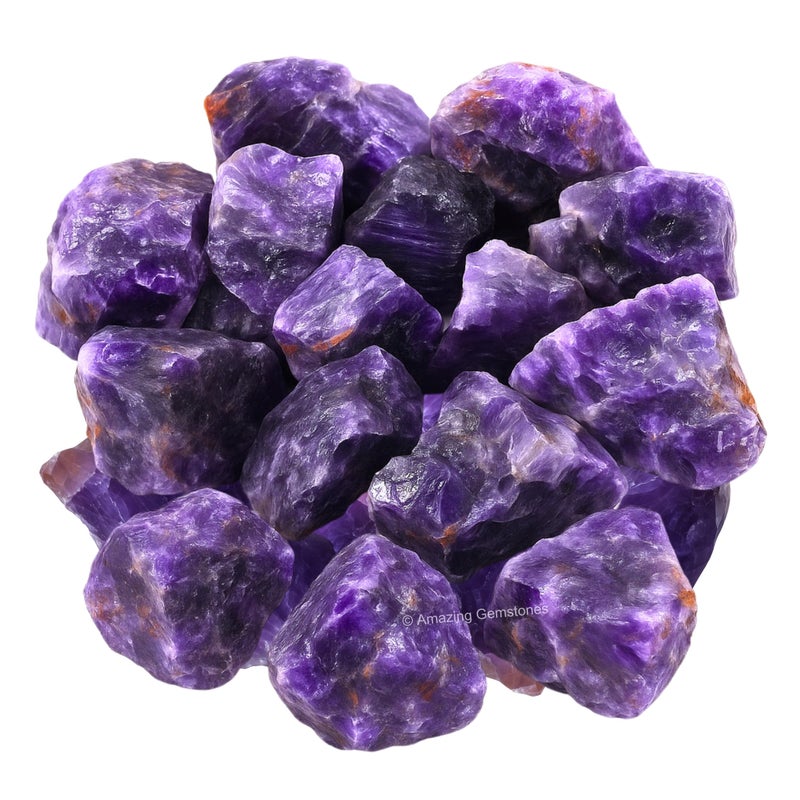 Amazing Gemstone Amethyst Raw Crystals and Healing Stones, Natural Rocks for Tumbling - DIY Raw Stones and Crystals, 2 Pieces - Image 3