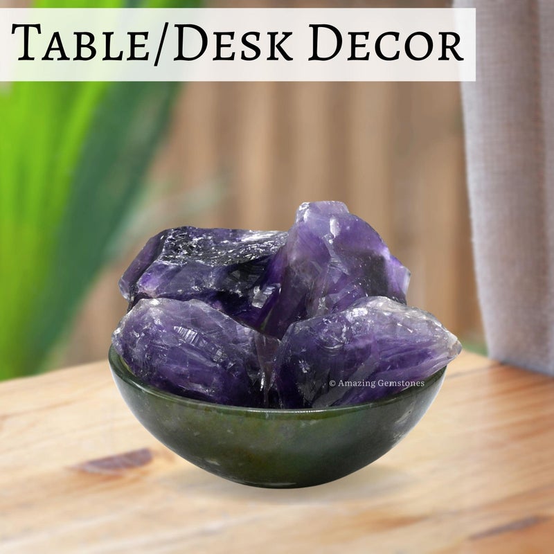 Amazing Gemstone Amethyst Raw Crystals and Healing Stones, Natural Rocks for Tumbling - DIY Raw Stones and Crystals, 2 Pieces - Image 5