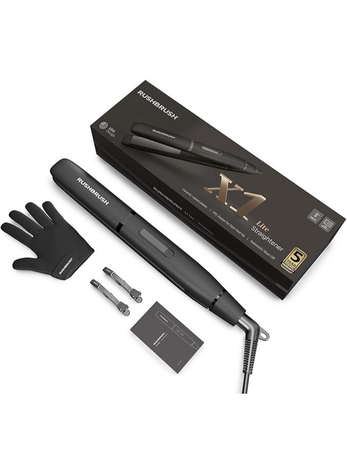 Rush Brush X1 Lite Straightener Black 230 C, 5 heat level, Ceramtic, One Size