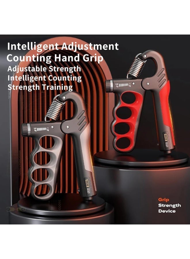 Adjustable hand grip exerciser with digital counter, forearm and finger strengthener, resistance from 5 kg to 100 kg - muscle rehabilitation and strengthening tool. - Image 3