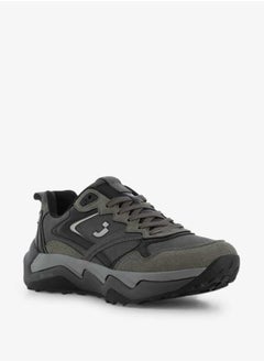 SJ Men's Panelled Lace-Up Low Ankle Sneakers 