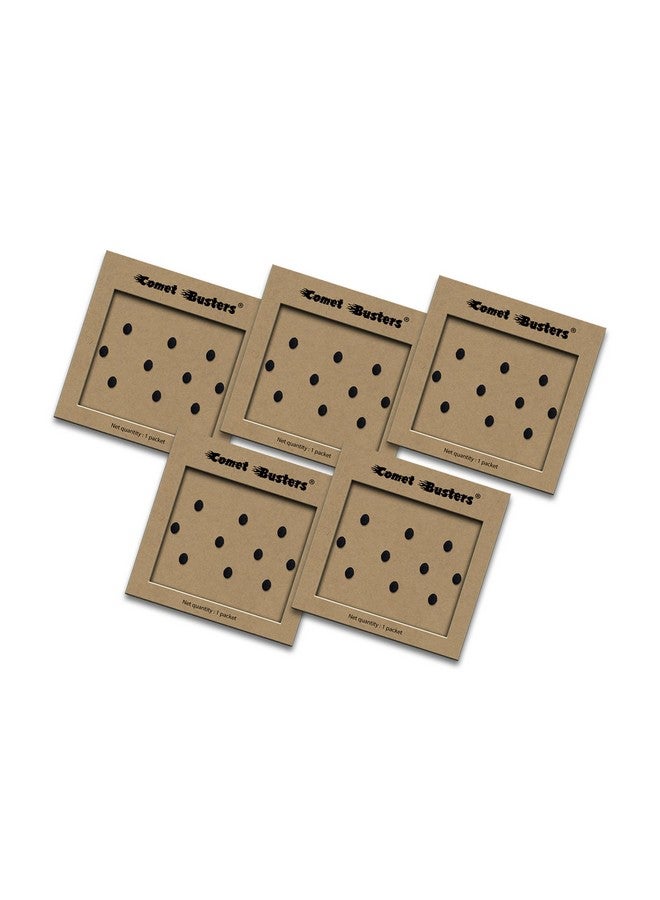 Comet Busters Handcrafted Oval Black Bindis for Women (BIN317PACK) (Pack of 5) - Image 1