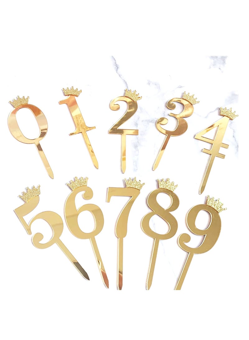 PARTY FUN Acrylic Gold Number 1 Crown Cake Topper Ideal for 1st Birthdays and Anniversaries Elegant Gold Crown Cake Topper for Party Decorations  - Image 2
