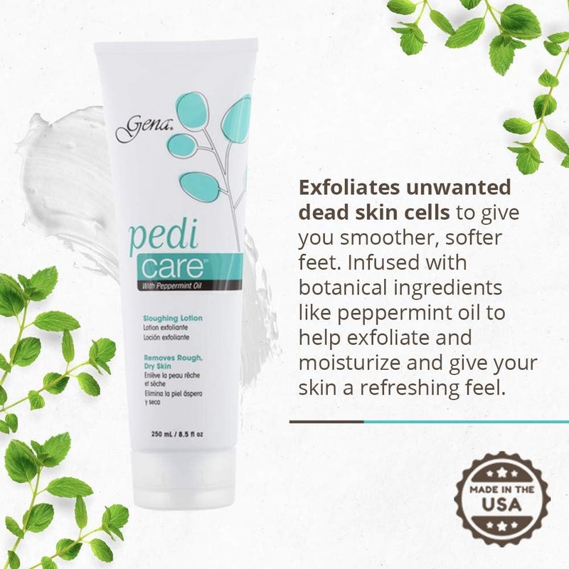 Gena Pedi Care Lotion with Peppermint Oil - 250ml Exfoliating Sloughing Lotion for Soft, Smooth Skin - Image 3