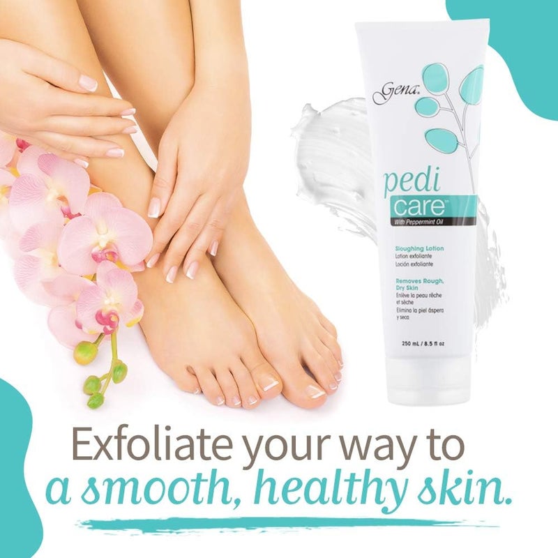 Gena Pedi Care Lotion with Peppermint Oil - 250ml Exfoliating Sloughing Lotion for Soft, Smooth Skin - Image 2
