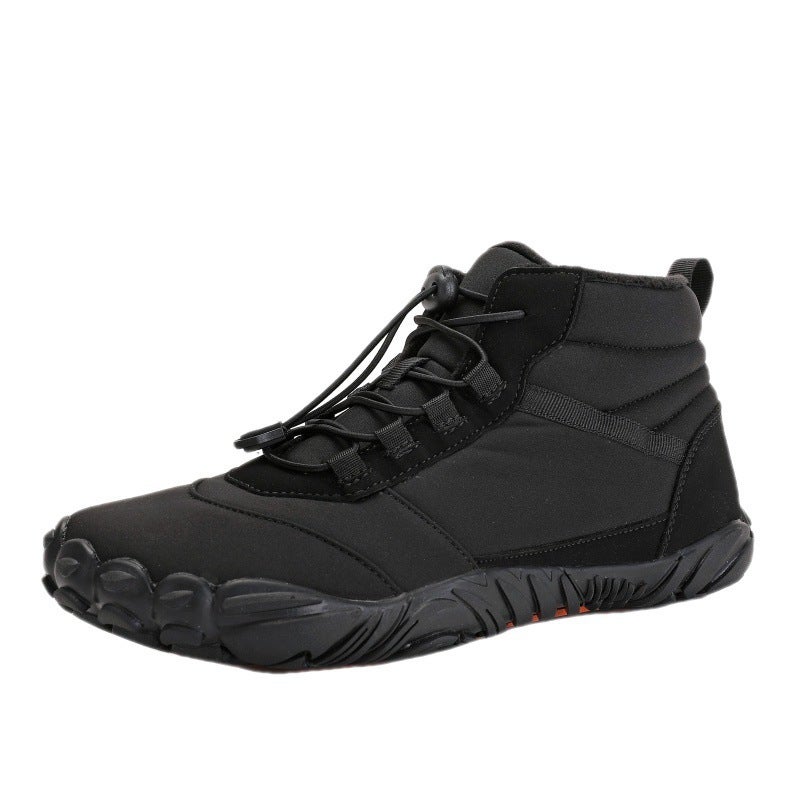 Winter Thick Waterproof Cotton-Padded Shoes Five-Finger Snow Boots Warm Comfortable Couple High-Top Snow Shoes - Image 5