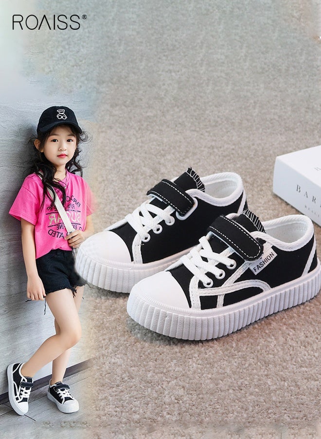 رويس حذاء رياضي للأولاد، حذاء رياضي مريح من قماش الكانفاس مع إغلاق بخطاف وحلقة وأحذية رياضية قابلة للتنفس بنعل غير قابل للانزلاق، مناسب للارتداء اليومي والأنشطة الخارجية - Image 4