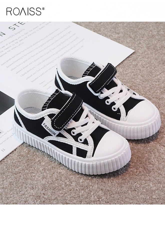 رويس حذاء رياضي للأولاد، حذاء رياضي مريح من قماش الكانفاس مع إغلاق بخطاف وحلقة وأحذية رياضية قابلة للتنفس بنعل غير قابل للانزلاق، مناسب للارتداء اليومي والأنشطة الخارجية - Image 2