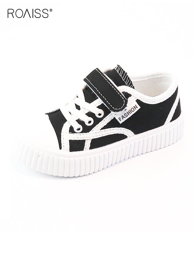 رويس حذاء رياضي للأولاد، حذاء رياضي مريح من قماش الكانفاس مع إغلاق بخطاف وحلقة وأحذية رياضية قابلة للتنفس بنعل غير قابل للانزلاق، مناسب للارتداء اليومي والأنشطة الخارجية - Image 1