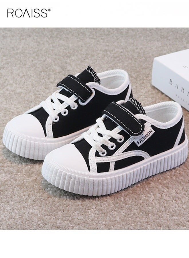 رويس حذاء رياضي للأولاد، حذاء رياضي مريح من قماش الكانفاس مع إغلاق بخطاف وحلقة وأحذية رياضية قابلة للتنفس بنعل غير قابل للانزلاق، مناسب للارتداء اليومي والأنشطة الخارجية - Image 3