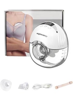 Generic MQDAIWFCY Breast Pump Hands Free,Double Wearable Breast Pump for Breastfeeding Double-Sealed Flange with 4 Modes & 12 Levels,MY-375 Electric Breast Pump Portable Large Capacity-24MM,1 Pack,White  - Image 1