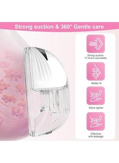 Generic MQDAIWFCY Breast Pump Hands Free,Double Wearable Breast Pump for Breastfeeding Double-Sealed Flange with 4 Modes & 12 Levels,MY-375 Electric Breast Pump Portable Large Capacity-24MM,1 Pack,White  - Image 2