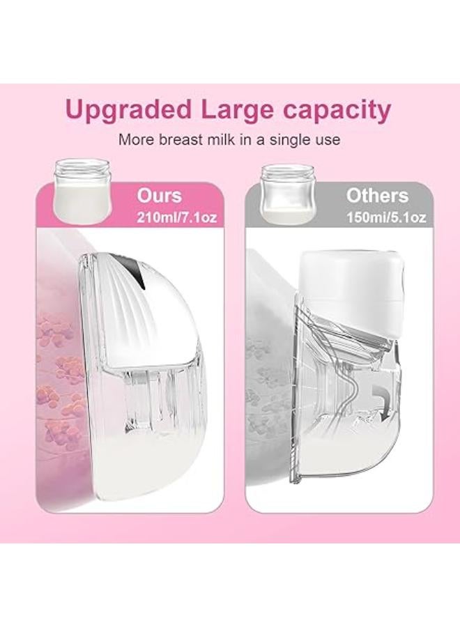MQDAIWFCY Breast Pump Hands Free,Double Wearable Breast Pump for Breastfeeding Double-Sealed Flange with 4 Modes & 12 Levels,MY-375 Electric Breast Pump Portable Large Capacity-24MM,1 Pack,White - Image 3