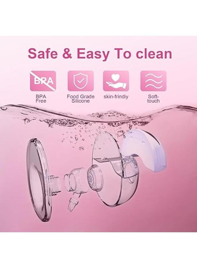 MQDAIWFCY Breast Pump Hands Free,Double Wearable Breast Pump for Breastfeeding Double-Sealed Flange with 4 Modes & 12 Levels,MY-375 Electric Breast Pump Portable Large Capacity-24MM,1 Pack,White - Image 5