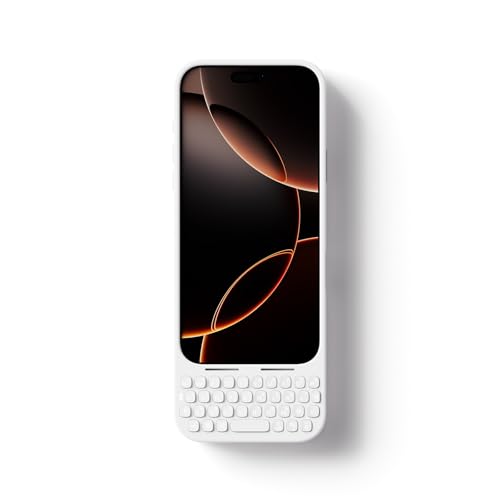 AKKO لوحة مفاتيح Akko MetaKey لهاتف iPhone 17 Pro Max - تعظيم مساحة الشاشة - غطاء لوحة مفاتيح للكتابة الدقيقة - أبيض سحابي - Image 1
