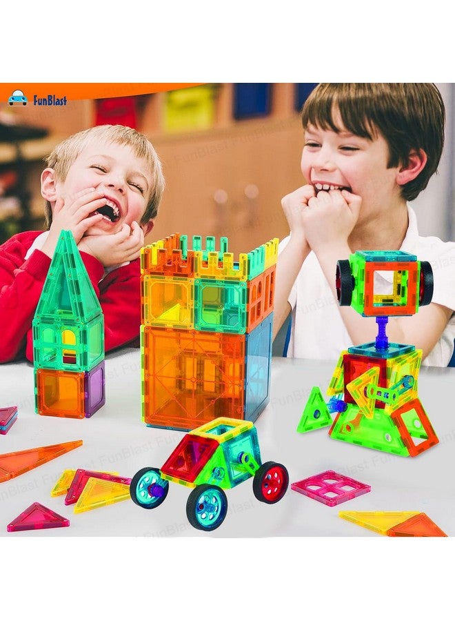 فنبلاست مجموعة مكعبات البناء المغناطيسية السحرية من FunBlast Mag للأطفال - لعبة ألغاز تعليمية للأطفال - (متعددة الألوان؛ 48 قطعة) - Image 5