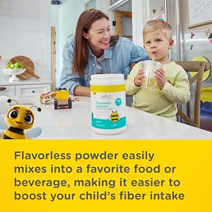 Zarbee's Zarbee’s Children’s Regularity Support Prebiotic Fiber Powder, Flavorless, Sugar Free, Gluten-Free, Daily Fiber Supplement for Kids & Toddlers 1 to 12 Years, 5.82 oz - Image 5