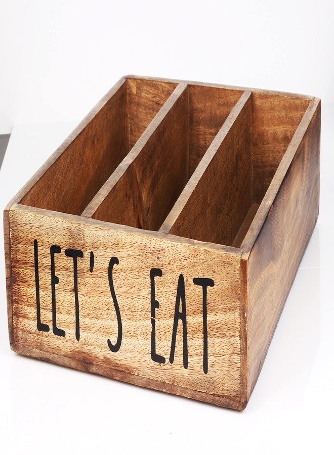 TrendBell Wooden Kitchen Drawer Organizer Fir Wood Cutlery Silverware Tray Organizer with 3 Compartments, Decorative Utensil Holder for Flatware, Knives, Forks, Spoons - Image 2