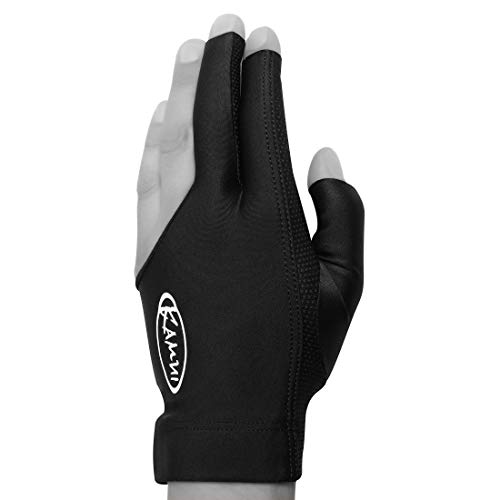 KAMUI Billiard Glove - Quickdry - for Left Hand (Black, XX-Large) - Image 2