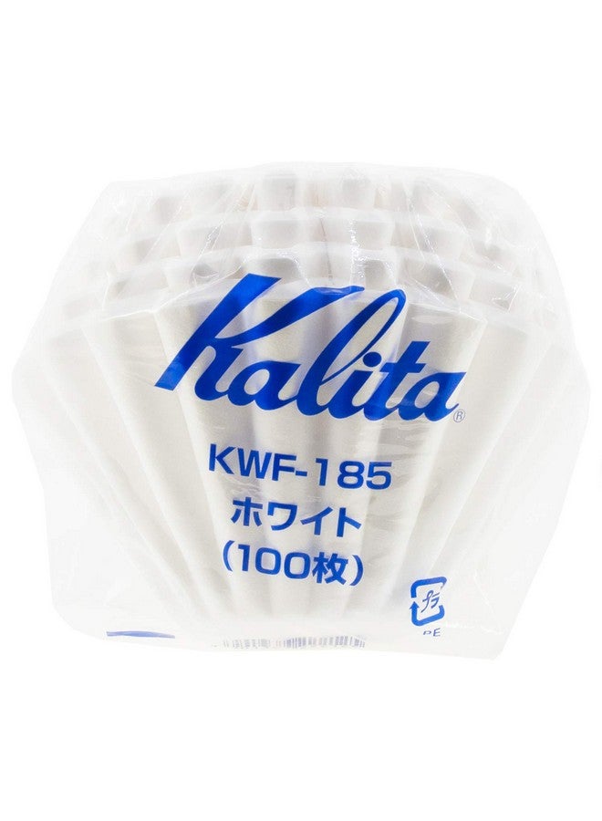 Kalita Kalita Wave Paper Coffee Filters I Larger Size 185 I 100 Count I Specially Pour Over Dripper I Made in Japan, Large, White  - Image 1