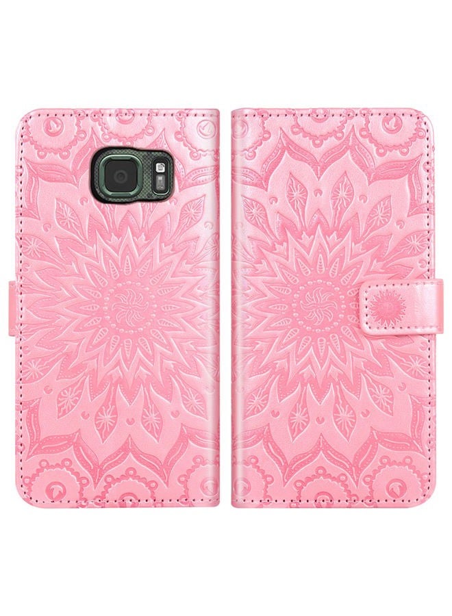 Asuwish Phone Case for Samsung Galaxy S7 Active Wallet with Tempered Glass Screen Protector Leather Slim Flip Cover Card Holder Stand Cell Glaxay S7Active Gaxaly S 7 7Active 7s Galaxies G891A Women Rose Gold - Image 5